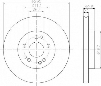 HELLA PAGID 8dd355102761 -  Тормозной диск